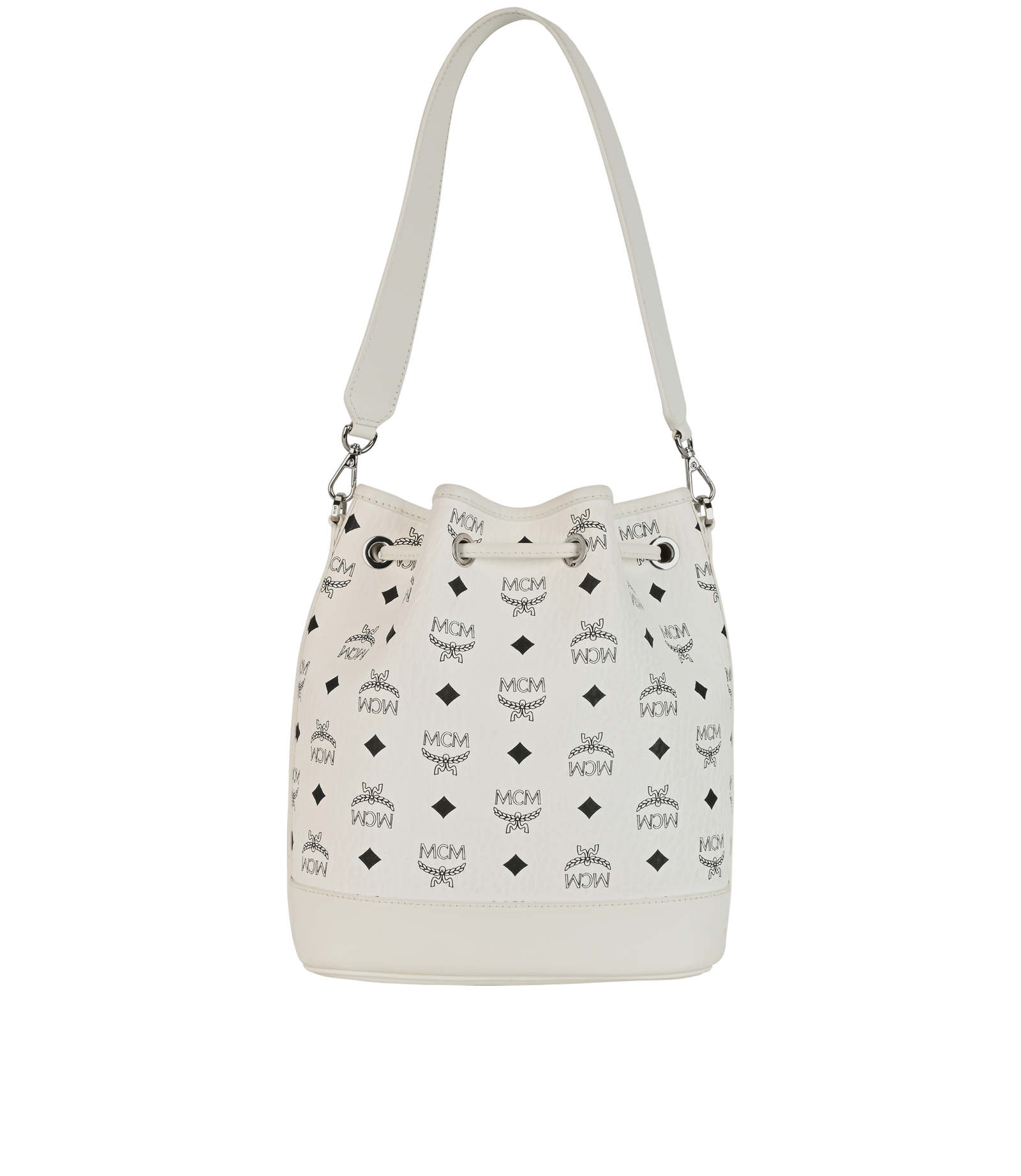 Dessau Bucket Bag, &pound;250, Handbags, Black/White, Leather, Back view